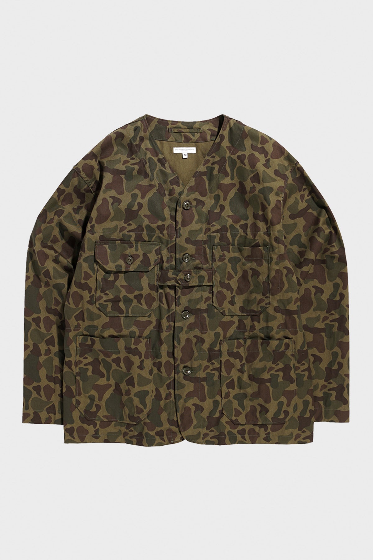 Engineered Garments Cardigan Jacket | Olive Camo 6.5oz Flat Twill