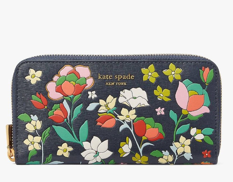 Kate Spade Morgan Flower Bed Zip-Around Continental Wallet – ShopCGX
