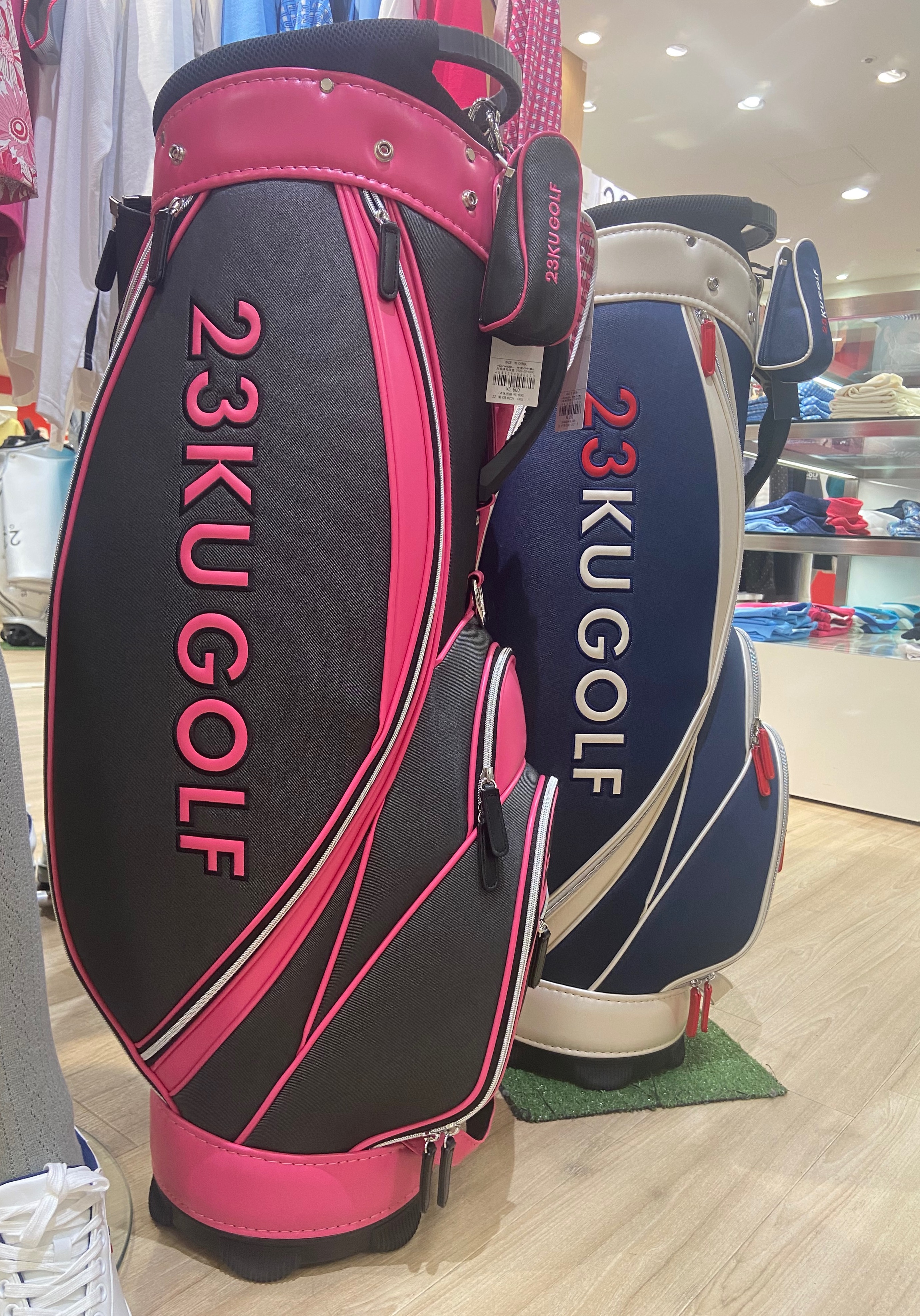 23区GOLF キャディバック ネイビー/レッド 23区ゴルフ キャディバッグ