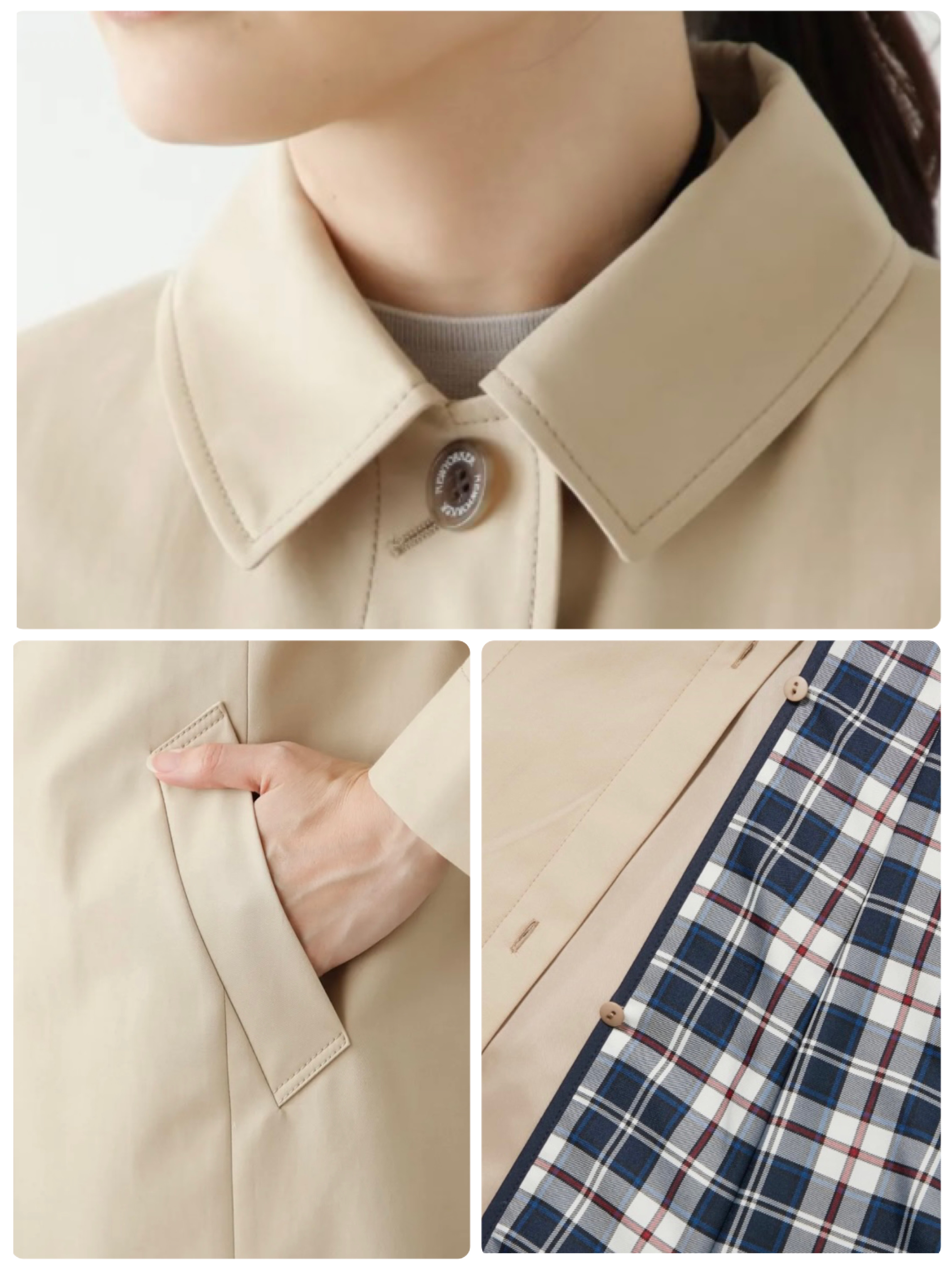 NEW YORKER］【撥水】TCオーガニックギャバジン ステンカラーコート