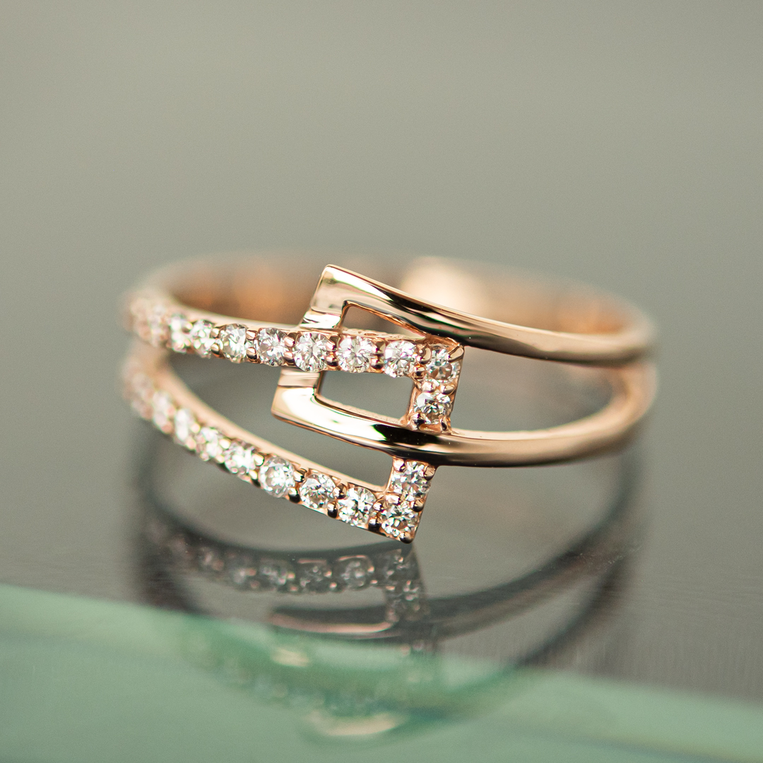 リング K10ピンクゴールド ダイヤモンド アクセサリーPePe オンライン