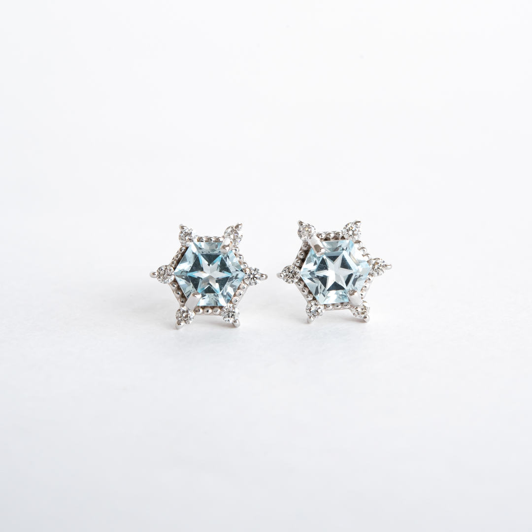ピアス プラチナ (JLージュエルー)(スノーフレーク/雪の結晶