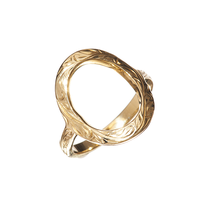 ハワイアンジュエリー/K10YG/マーメイドオーバルリング/0065