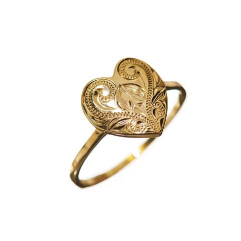 ハワイアンジュエリー/K10YG/シンプルトライアングルモチーフリング