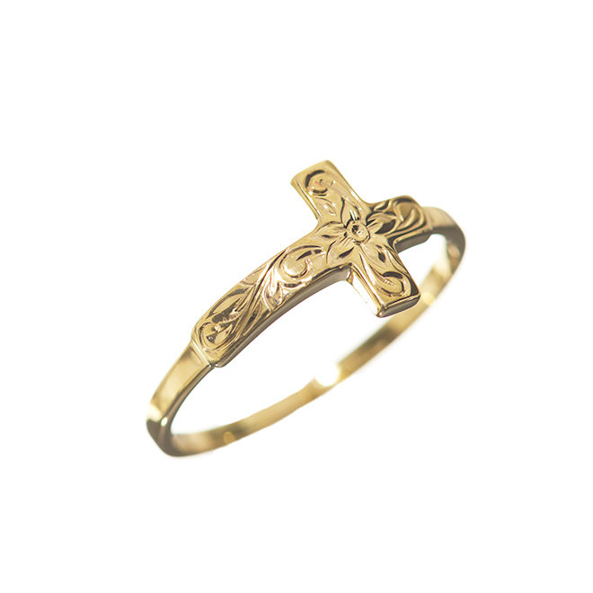 ハワイアンジュエリー/K10YG/クロスリング | ハワイアンジュエリー