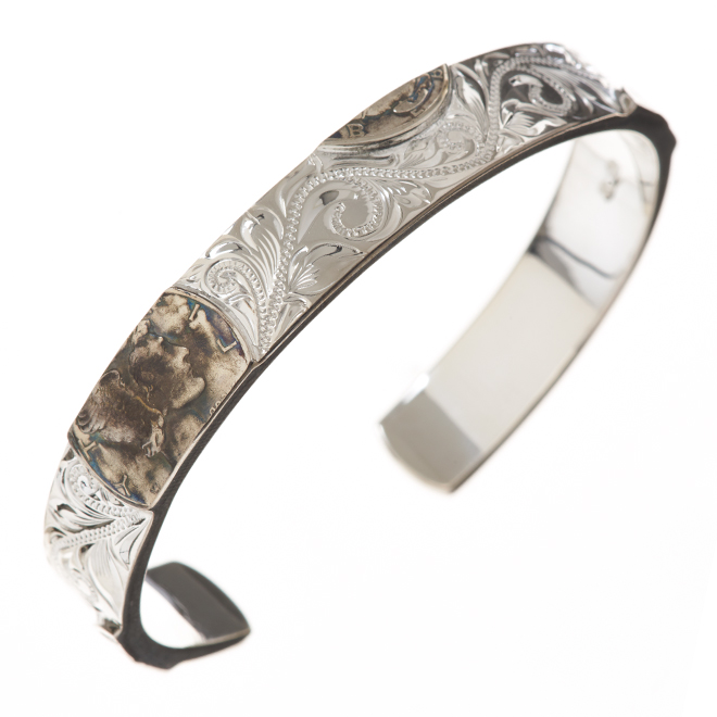 ハワイアンジュエリー/Silver925/マーキュリーダイムオープンバングル