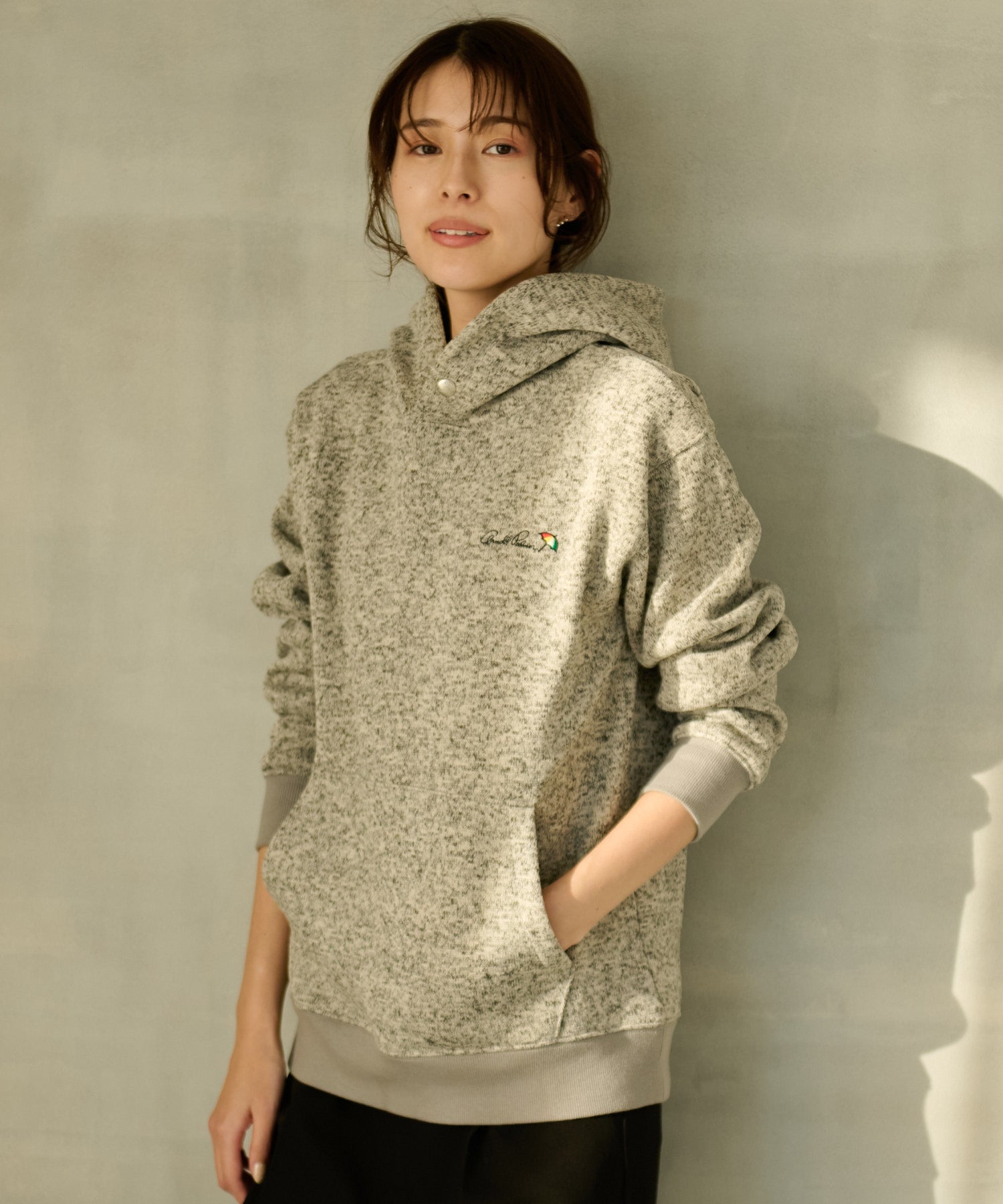 シェアスピリット ウールフリースハイネックプルオーバー 【 グレー