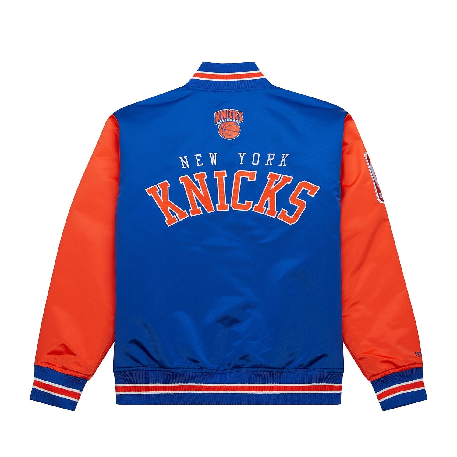 Mitchell & Ness Knicks Primetime Heavyweight Satin Jacket – Shop