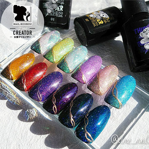 全12色セット】フラッシュグリッター サンダー カラージェル ジェル