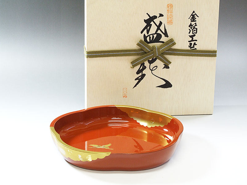 山中塗 翔鶴 梅型鉢(木箱入り) – 漆陶舗あらき 輪島塗 九谷焼 山中塗