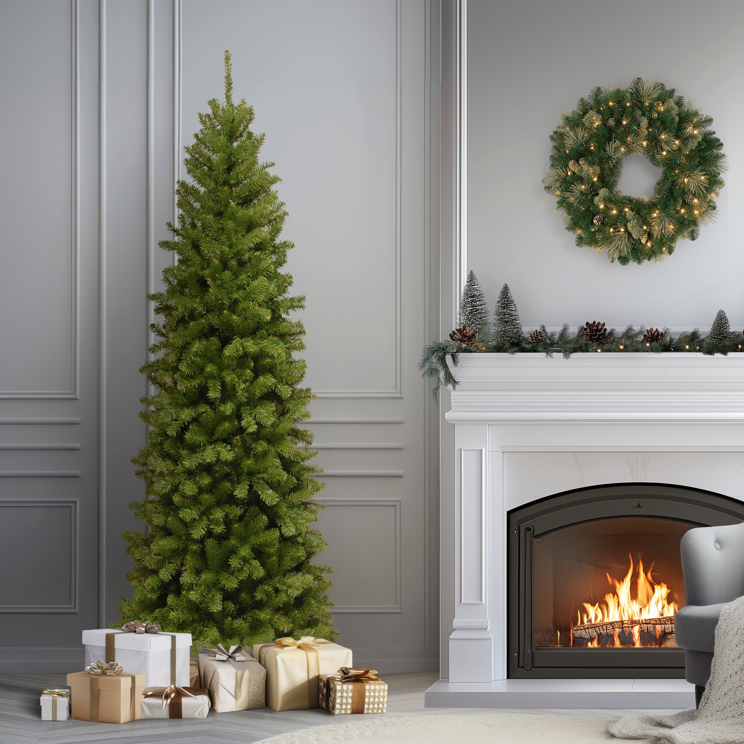 7 ft. North Valley Spruce Pencil Slim Tree · National Tree Company