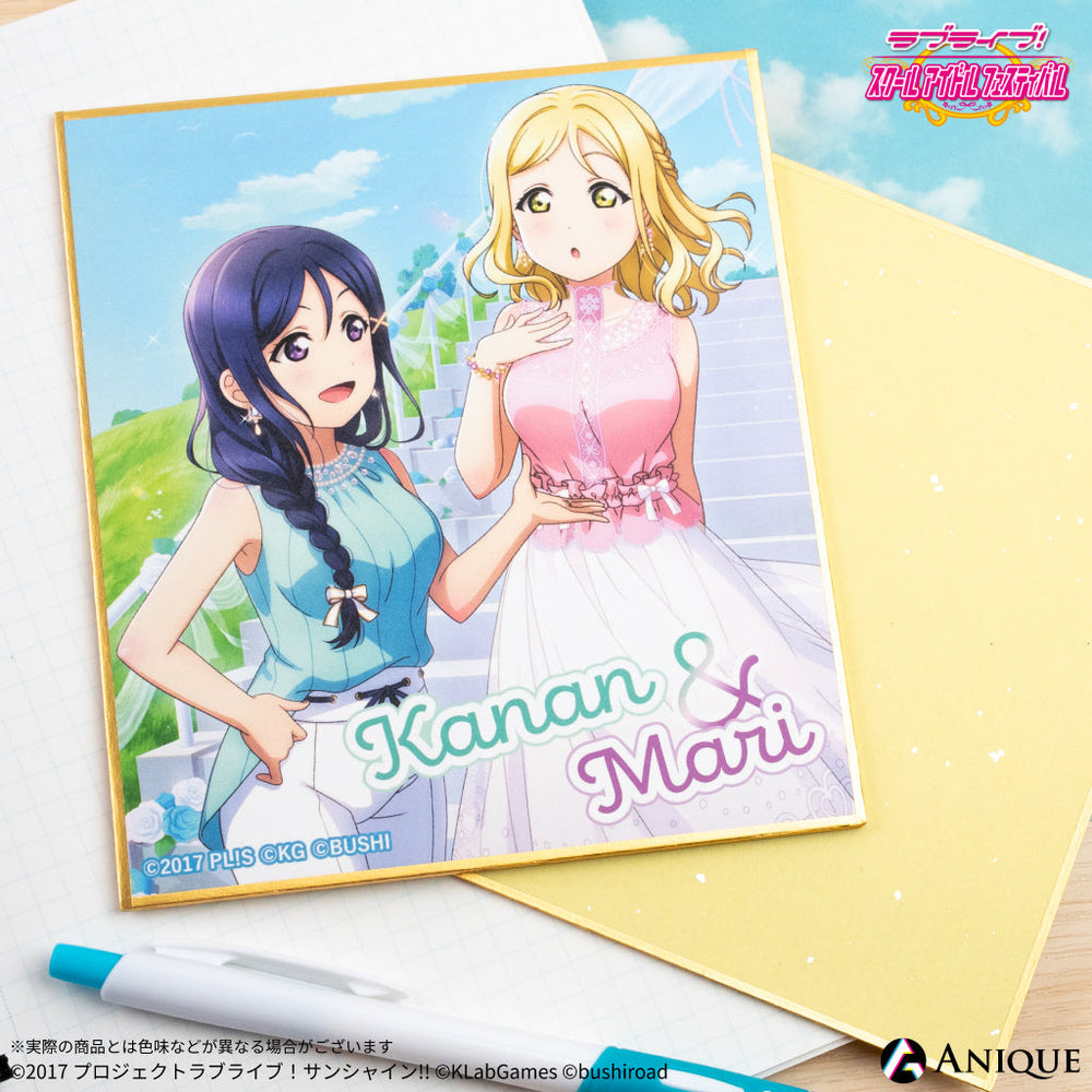 黒澤ルビィ ラブライブ サンシャイン 色紙 コースター 韓国 Aqours