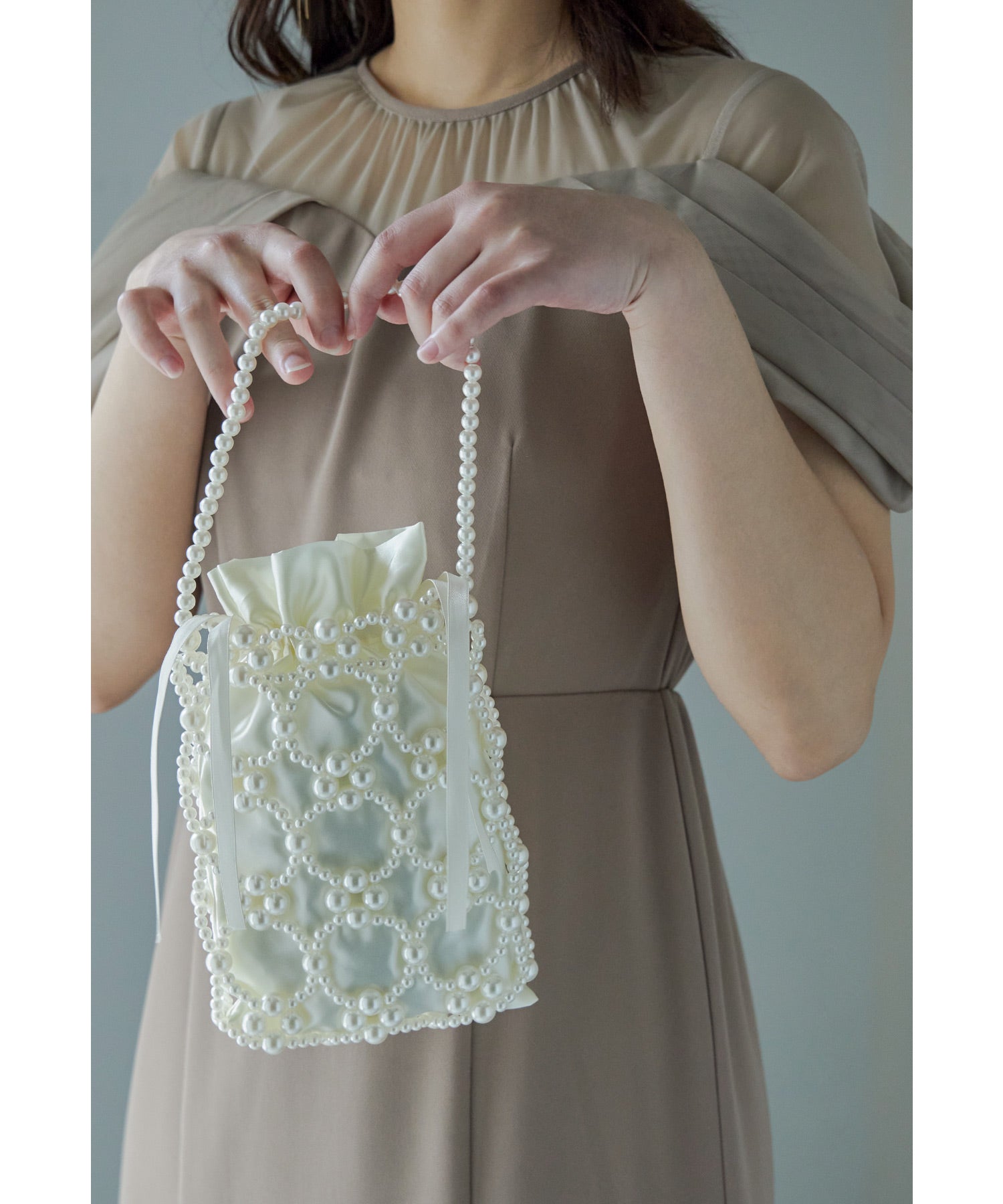 パールビーズパーティーバッグ ミニ ショルダー フォーマル