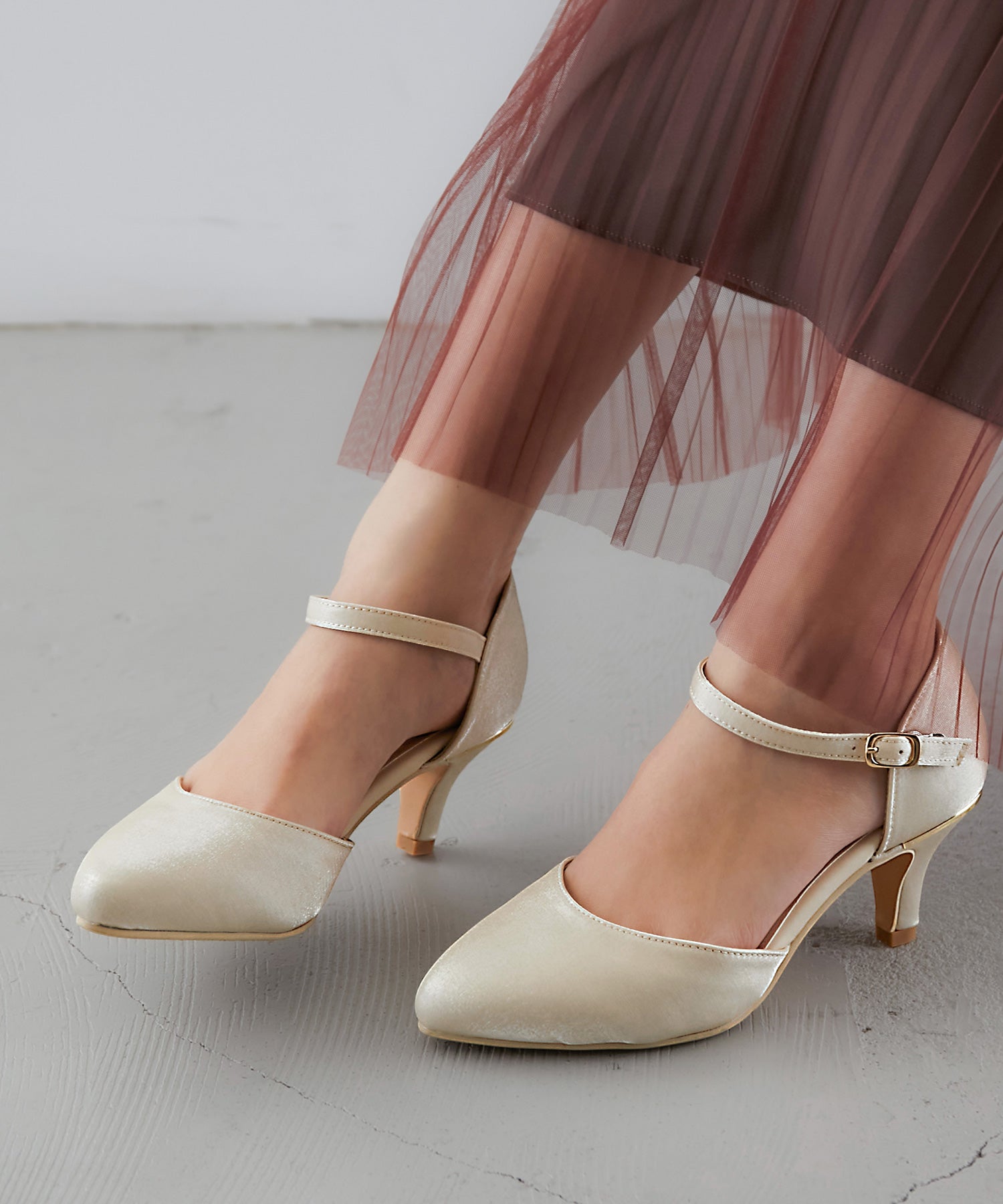 シャイニーサテン パーティーパンプス｜シューズ・パンプス - niana