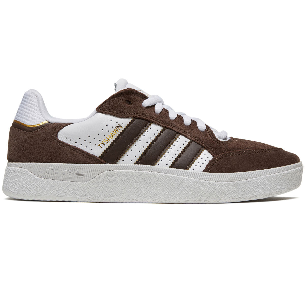 Adidas Tyshawn Low Shoes - Brown/White/Gold Metallic – CCS