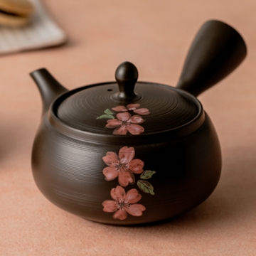 左手用帯網桜急須|宇治田原製茶場ネットショップ