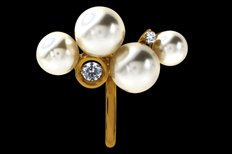 ダンシングジュエル ポニーフック バランスパール(ゴールドカラー