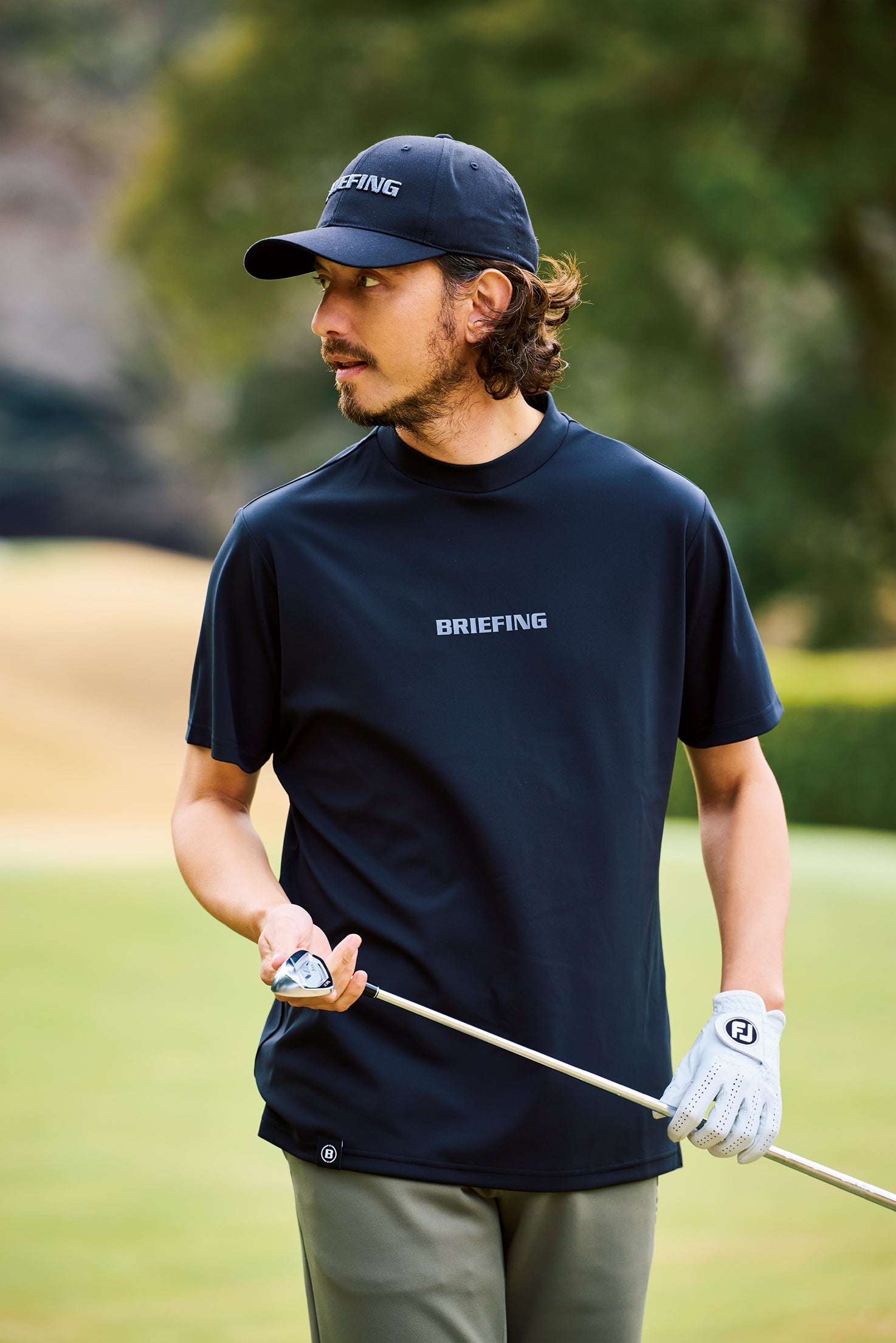 BRIEFING ダークグレー ハイネックシャツ BRIEFING GOLF］別注