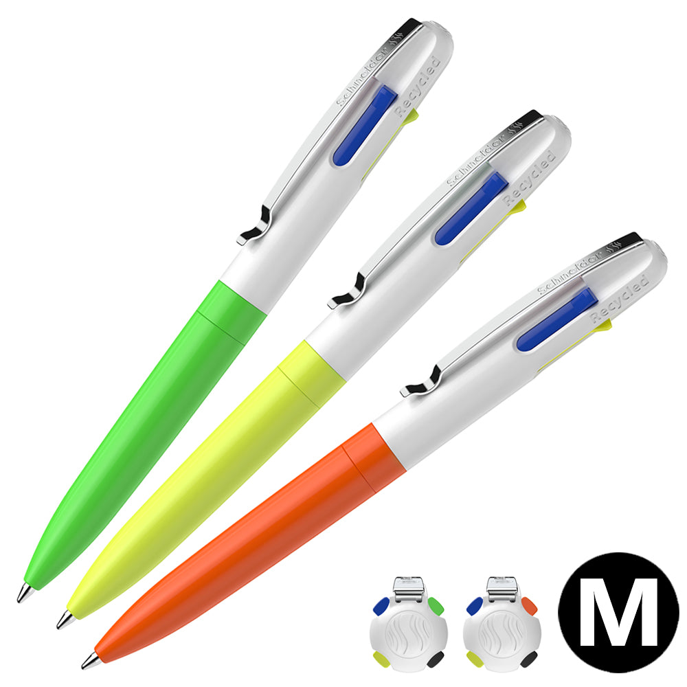 シュナイダー Schneider 4色ボールペン 多色ボールペン M 中字 テイク4