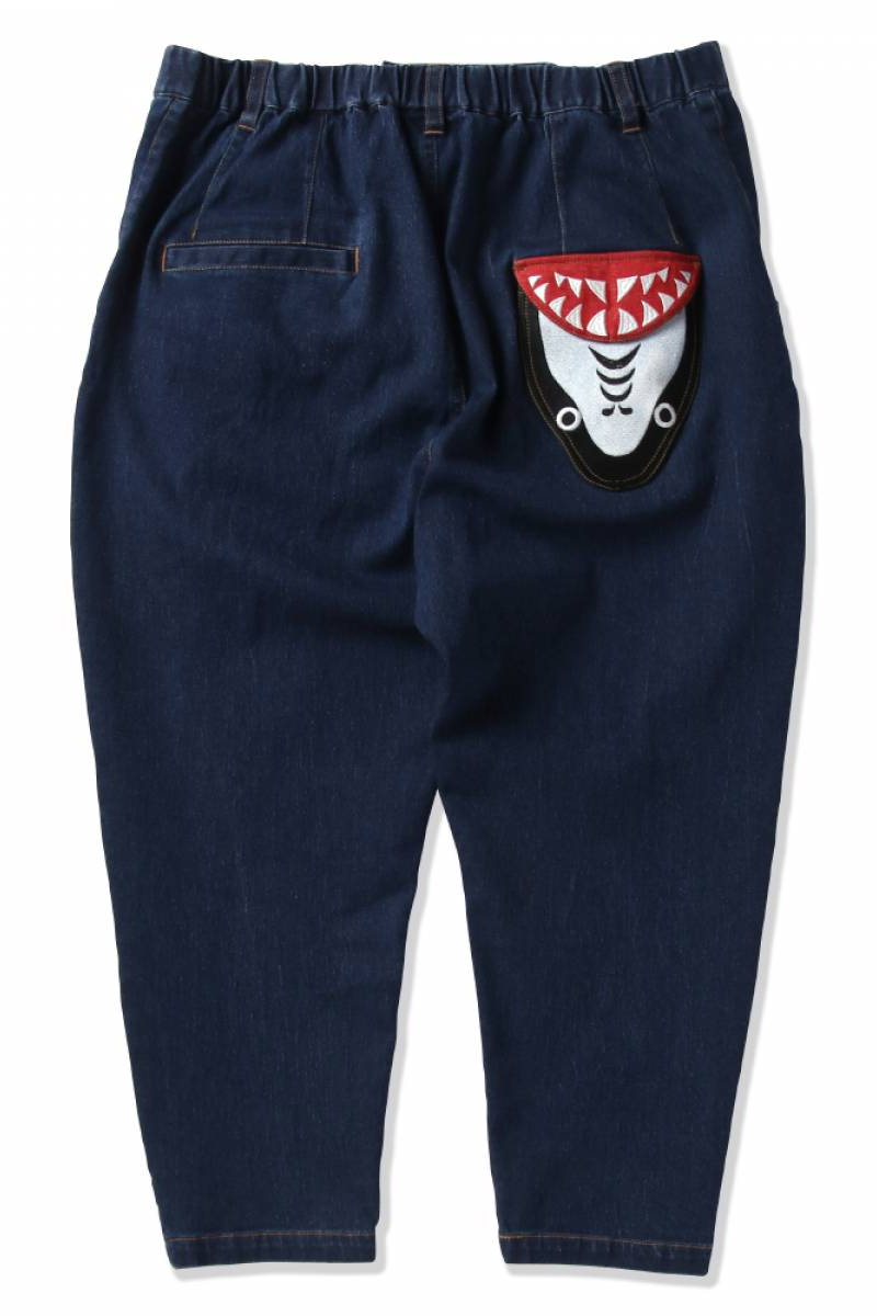 PUNK DRUNKERS (パンクドランカーズ) 鮫人テーパードデニム - INDIGO