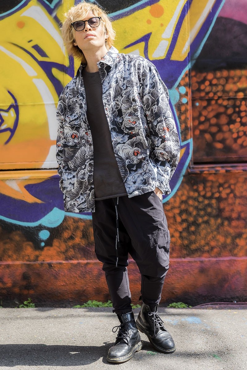 MUSIC SAVED MY LIFE (MSML) NYLON SARROUEL PANTS BLACK / ロック