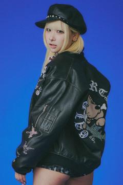 LiSA Goner スタジャン グリーン/ホワイト LiSA x GoneR Stadium