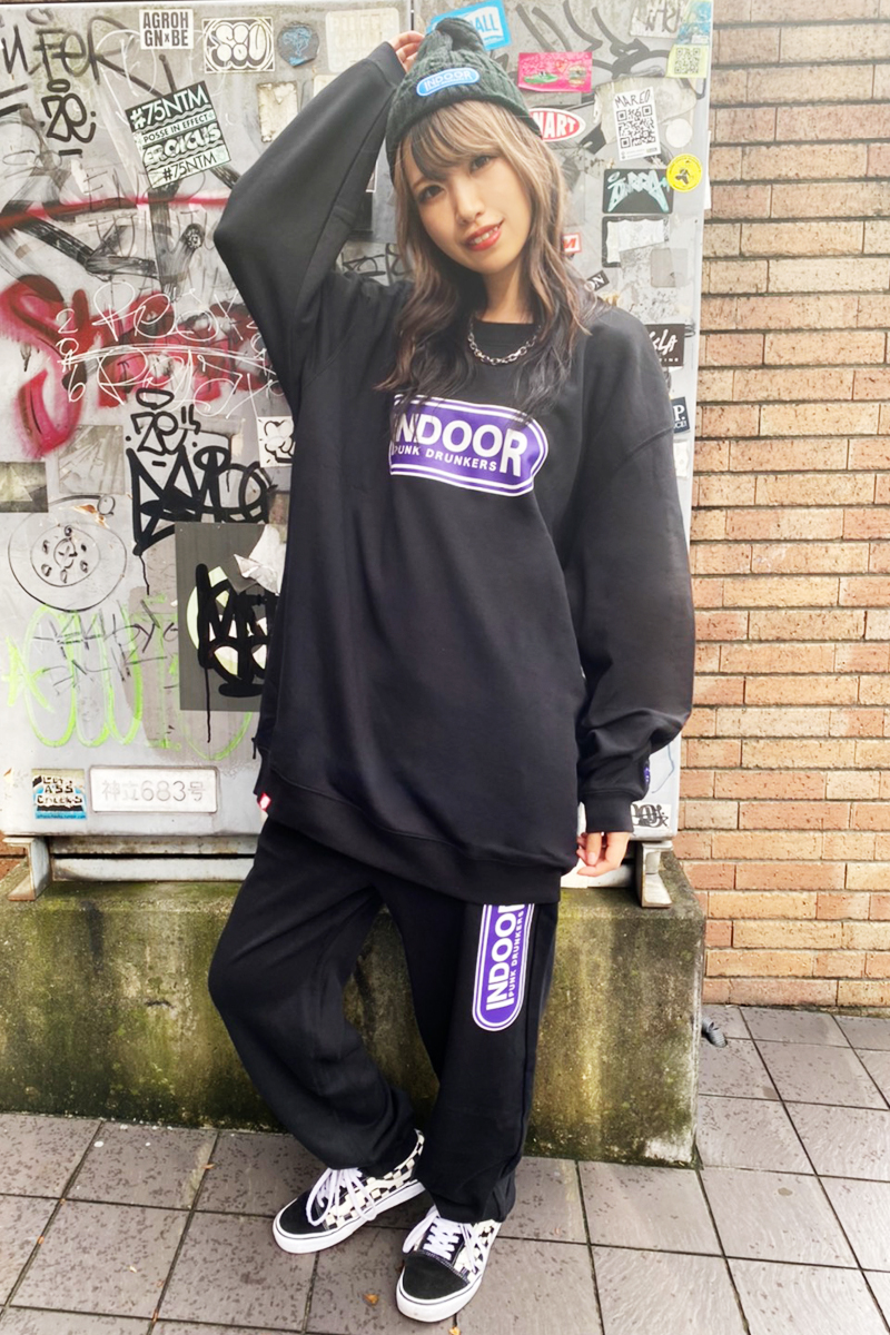 PUNK DRUNKERS INDOORトレーナー - BLACK / ロックファッション