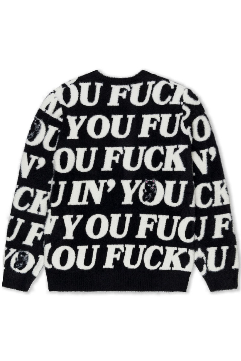 RIPNDIP (リップンディップ) Fuckin Fuck Mohair Sweater Black