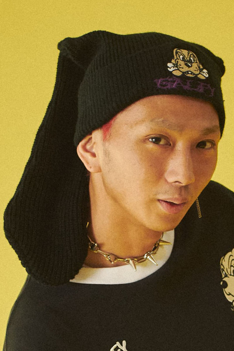 GALFY (ガルフィー) 犬耳ニット帽 BLACK / ロックファッション