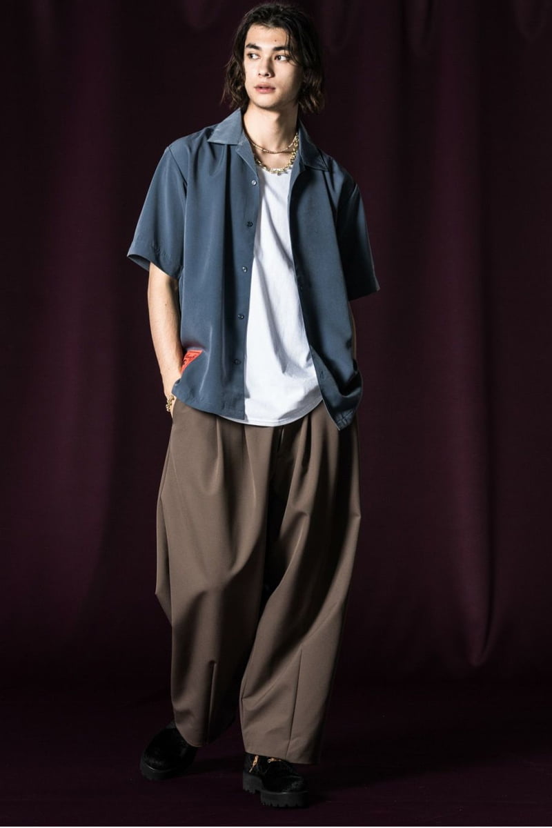 予約商品】glamb (グラム) Four Tuck Baggy Slacks / フォータック