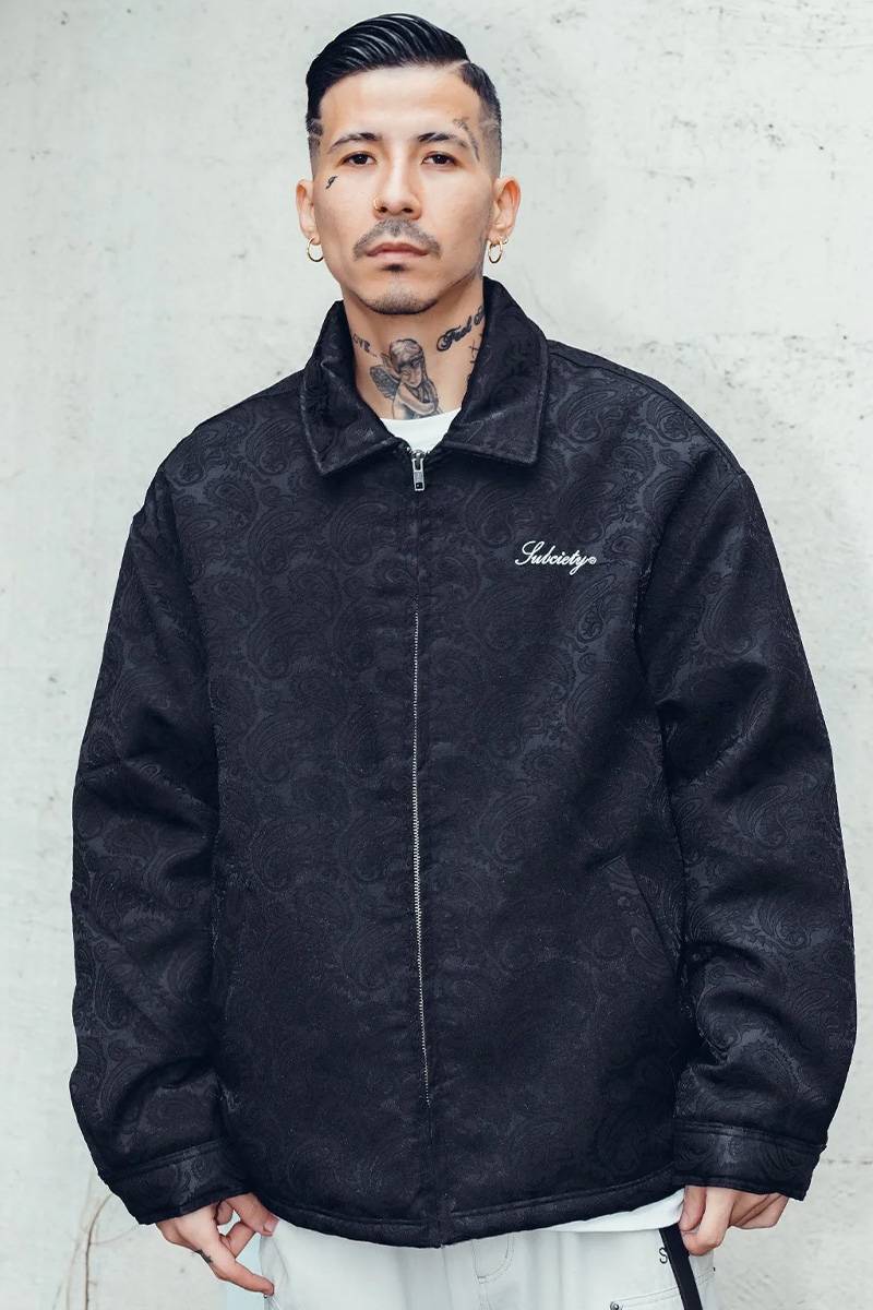 Subciety (サブサエティ) JACQUARD SWING TOP - Black / ロック