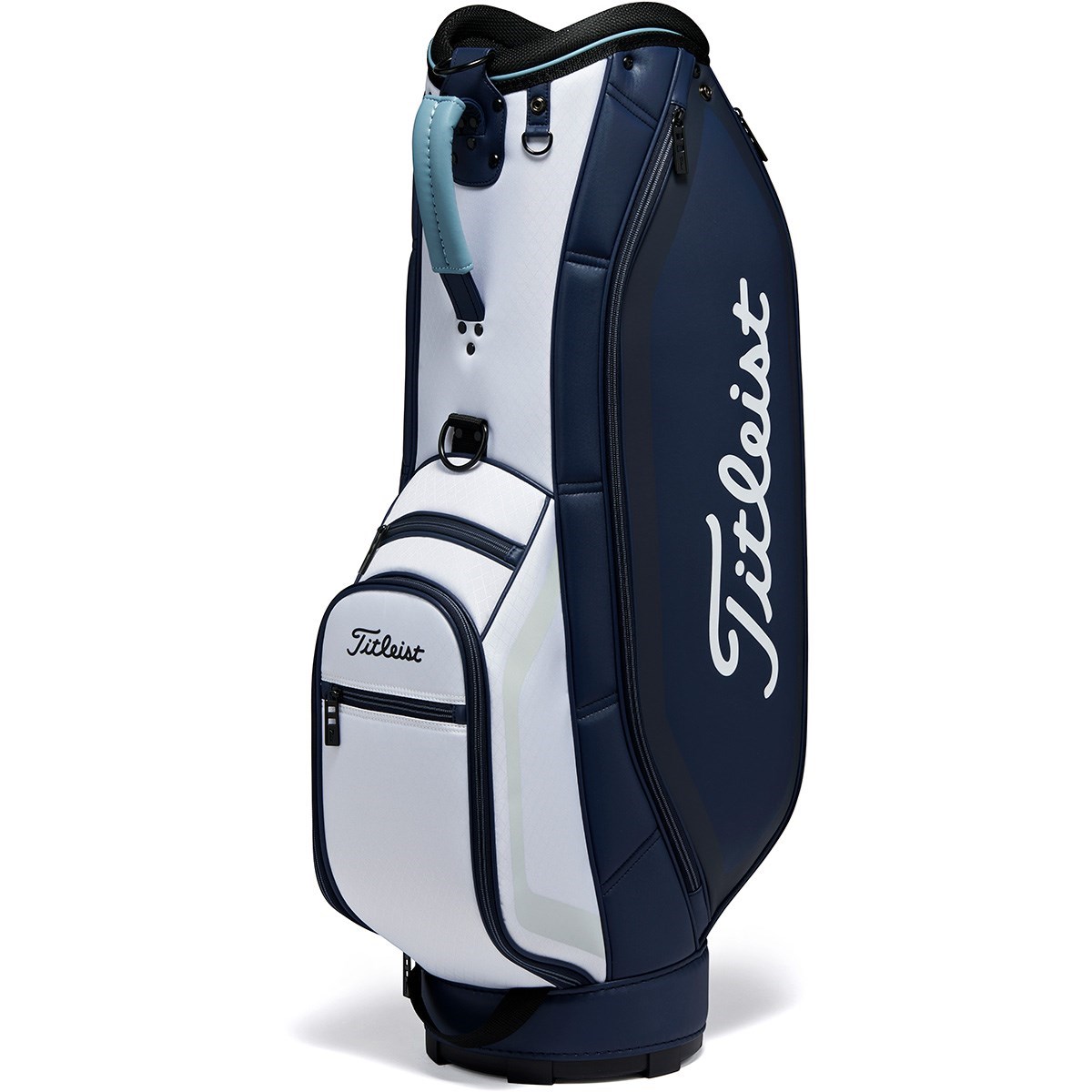 タイトリスト ゴルフバッグ 紺 白 Titleist キャディバッグ ホワイト