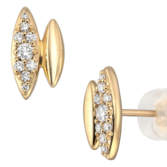 K18イエローゴールド ダイヤモンド ピアス | 高品質 金・プラチナ