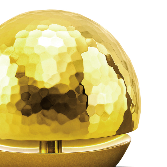 黄金の獅子】美麗ラブラドライト丸玉 金色スタンド付き 黄金の獅子