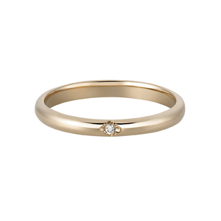 K18 カラーゴールドリング〕K18 リング シャンパンゴールド (幅約2.2mm