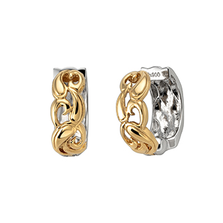 プラチナ/K18イエローゴールド ピアリング (リバーシブル) | 高品質 金