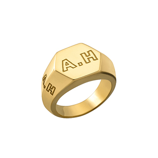 A.H K24 シグネットリング | 高品質 金・プラチナ