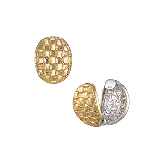 プラチナ/K18イエローゴールド ピアリング（リバーシブル） | 高品質