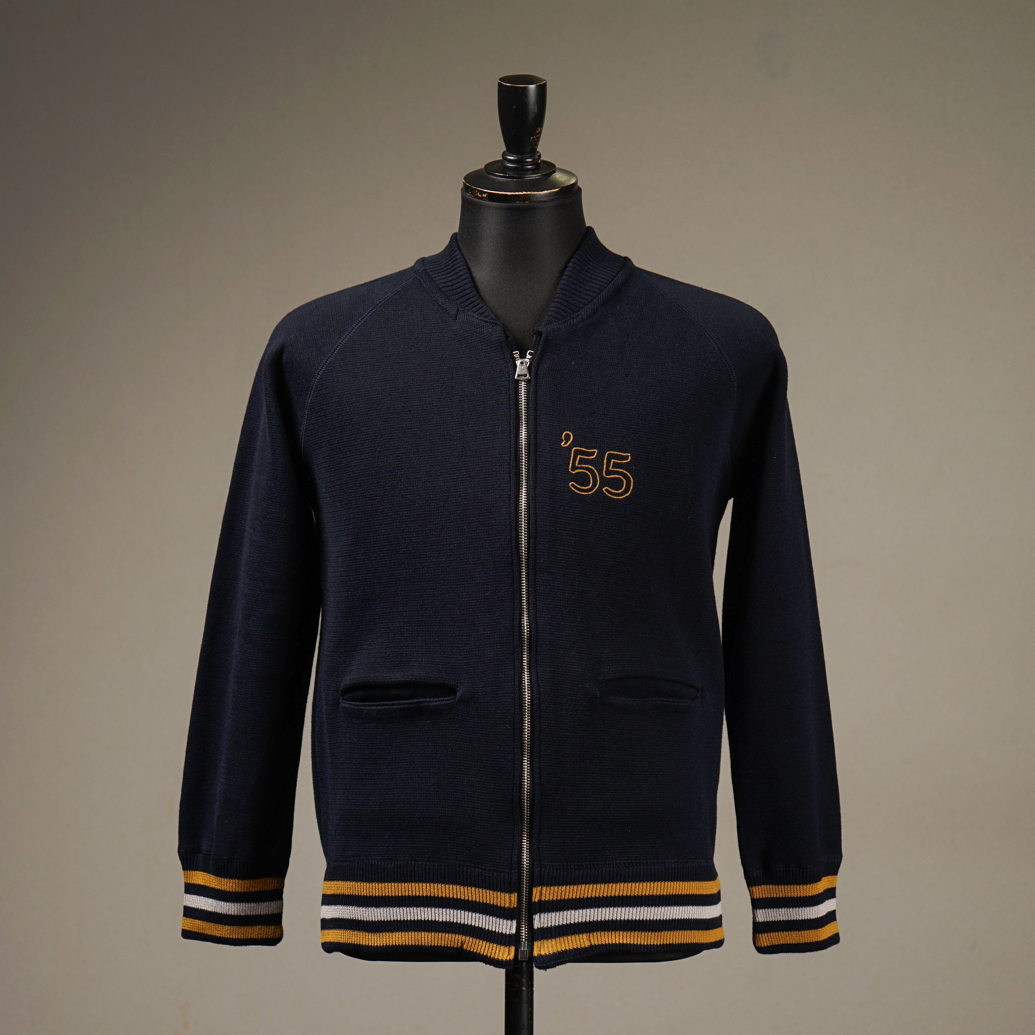 グラッドハンド OLD CROW フリースベスト ネイビー グラッドハンド OLD