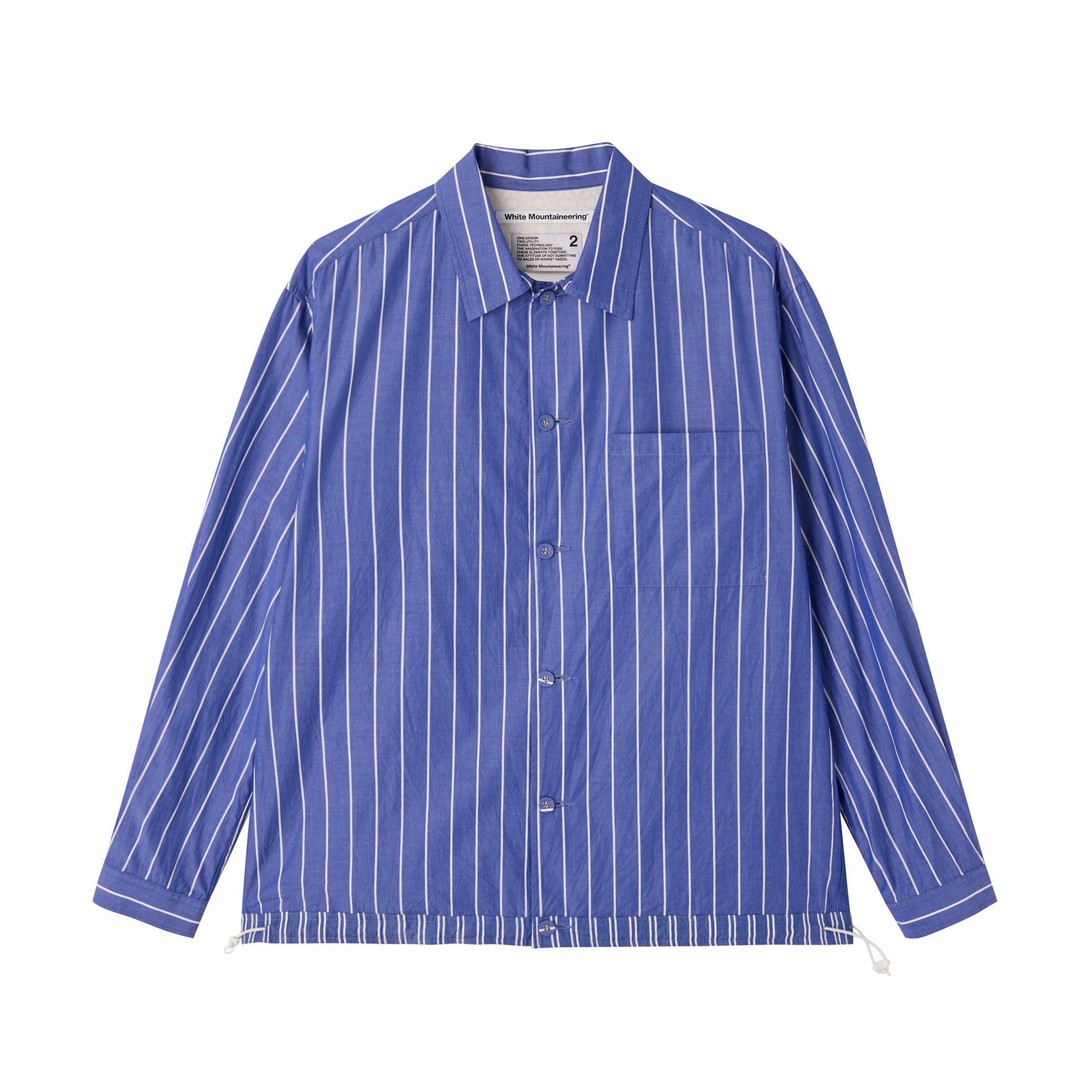 ホワイトマウンテニアリング】MID GUSSET SLEEVE STRIPE SHIRT BLOUSON