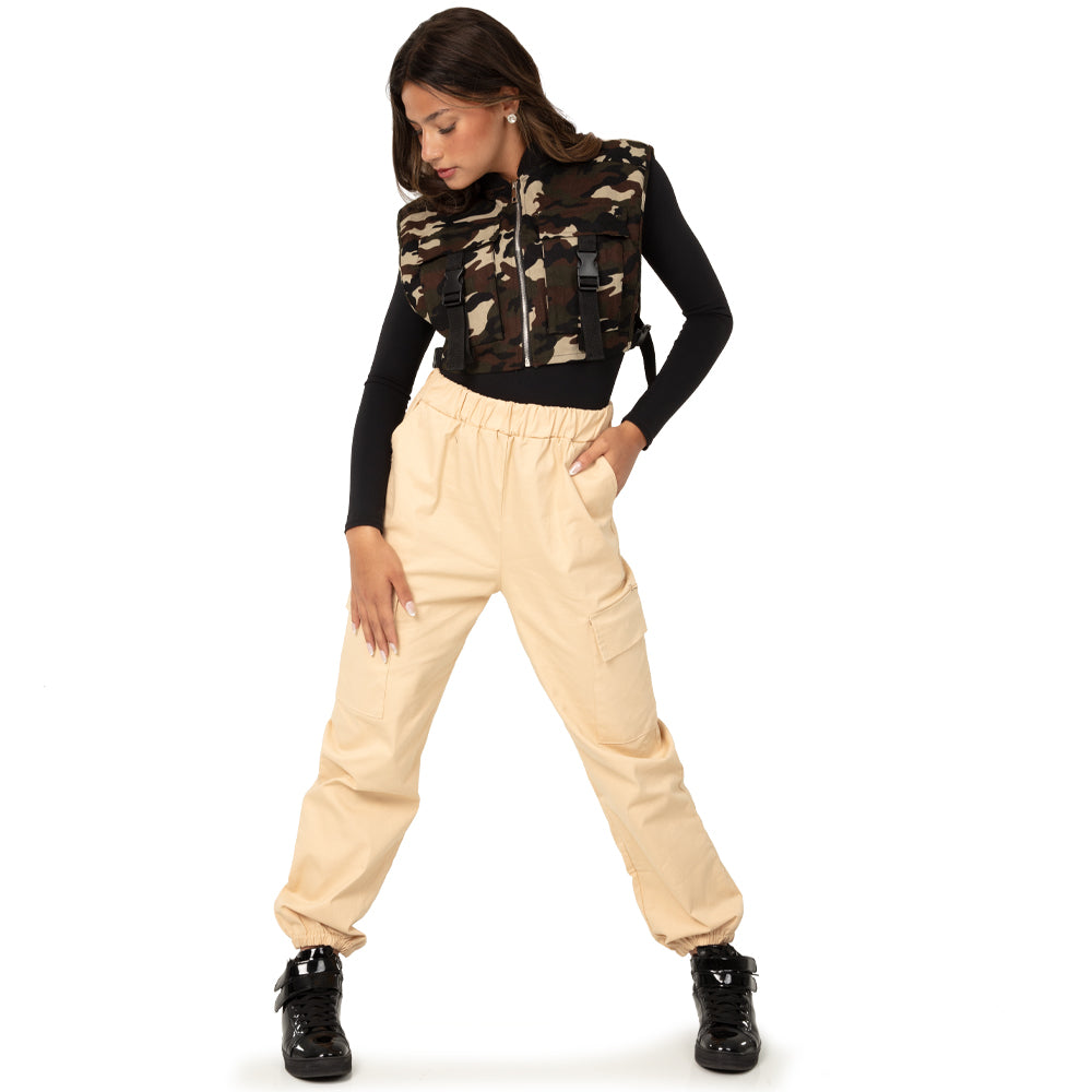 Khaki Cargo Pant - Just For Kix