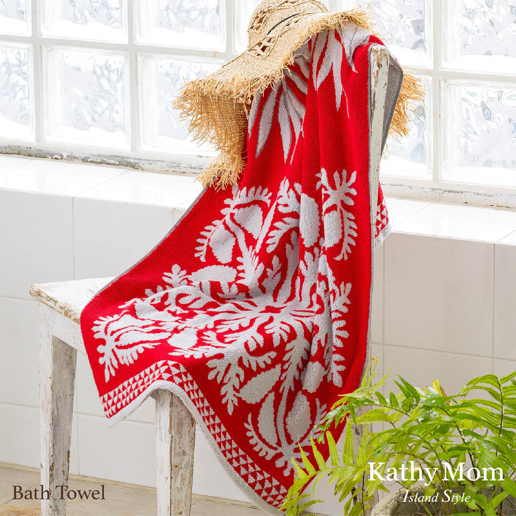 バスタオル ハワイアンキルト柄 メレオハナシリーズ #861f シャワー