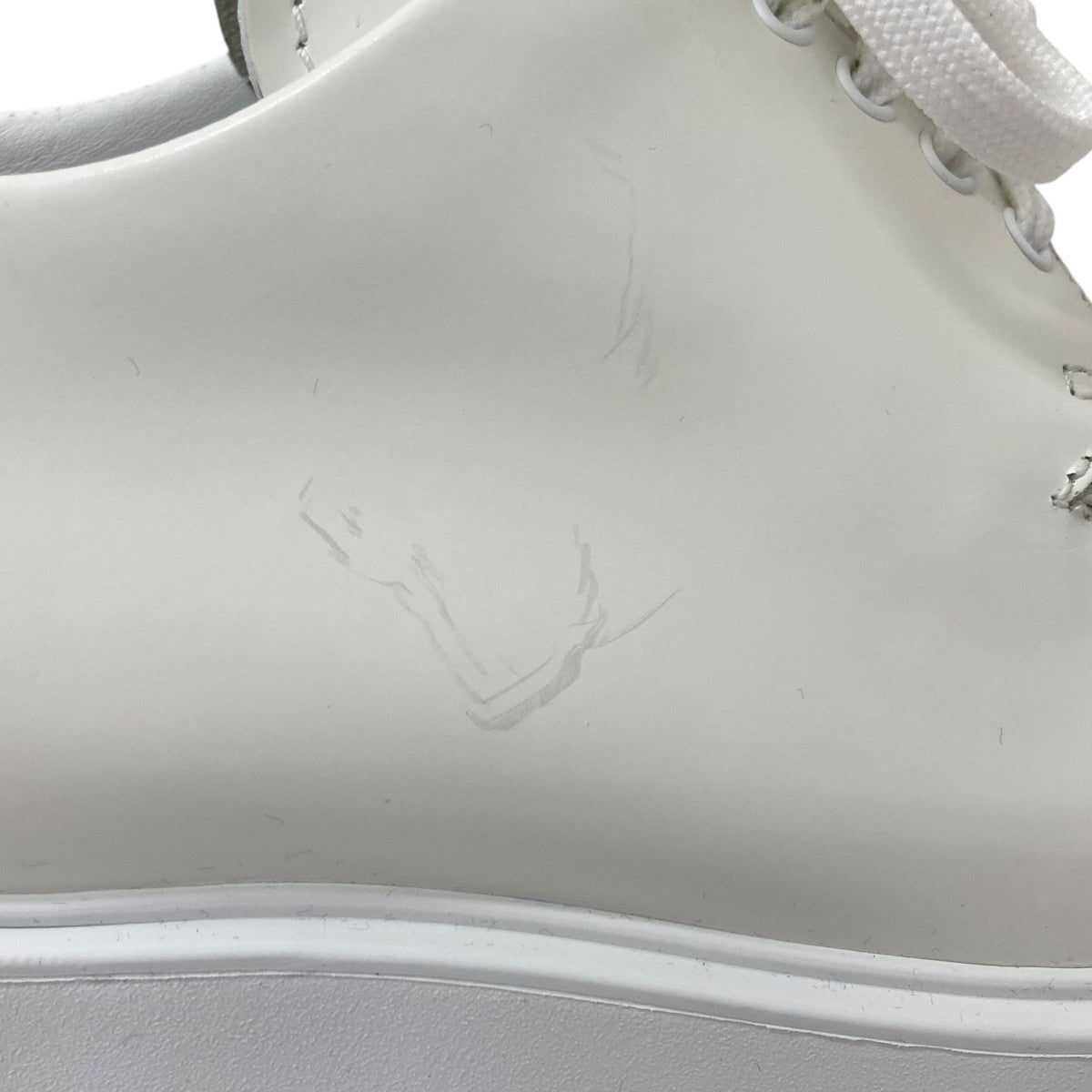 PRADA(プラダ) モノリスレースアップシューズ ホワイト サイズ 40