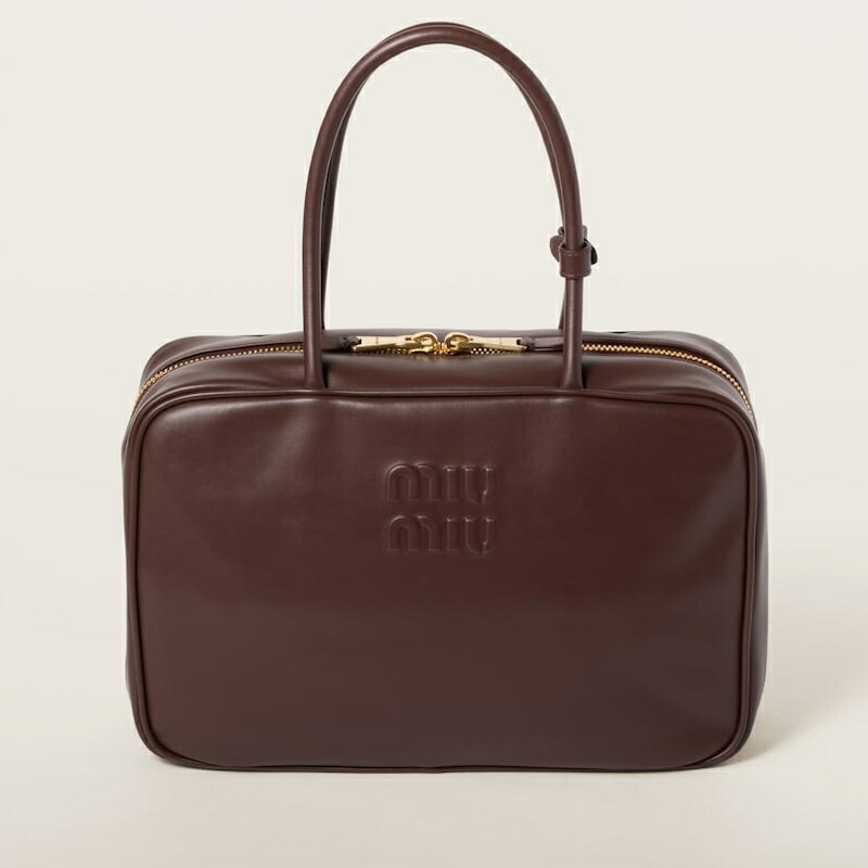 楽天市場】ミュウミュウ MIU MIU レザー ボー バッグ【ブラック