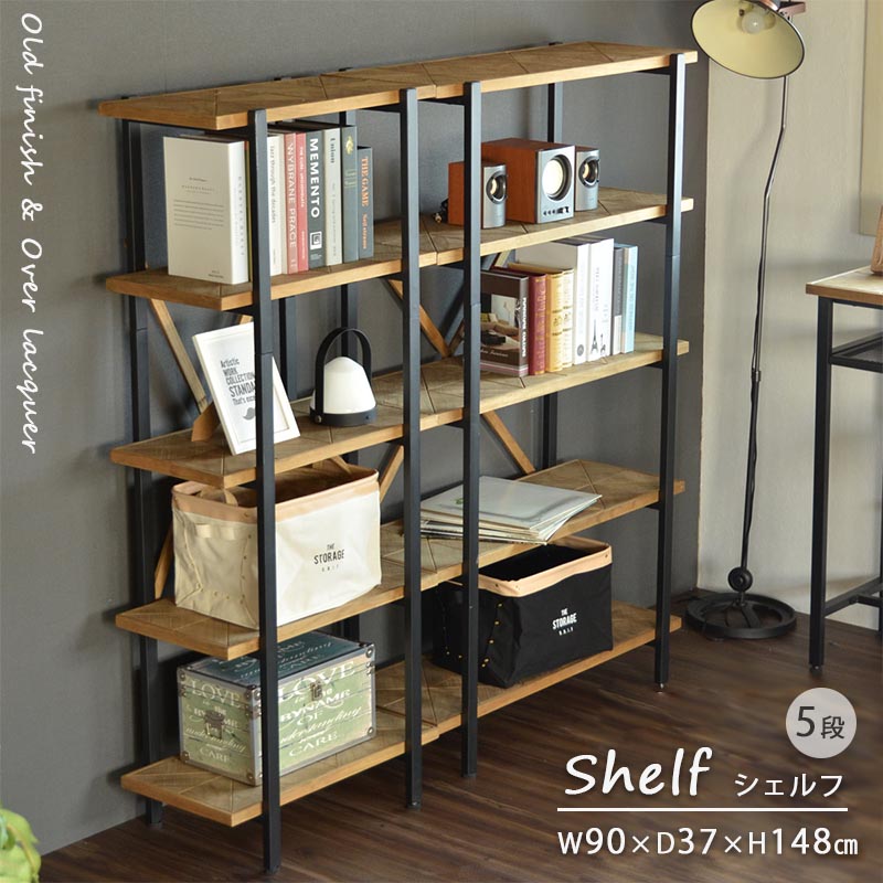 楽天市場】【Diamond】 4段ラック 幅90cm オープン 収納 木製 パイン材