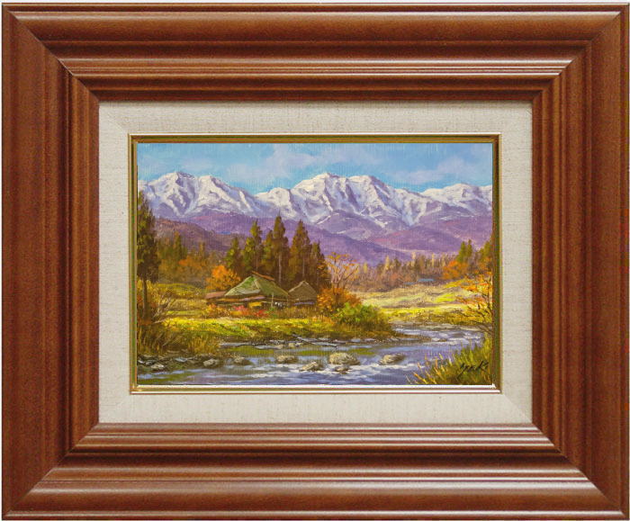 楽天市場】関 健造 「 山村清流 」 油絵 油彩画 F6 ( 6号 ) : 内田画廊