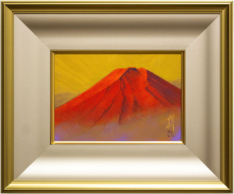 楽天市場】安食慎太郎『赤富士』油絵 SМ（サムホール） : 内田画廊