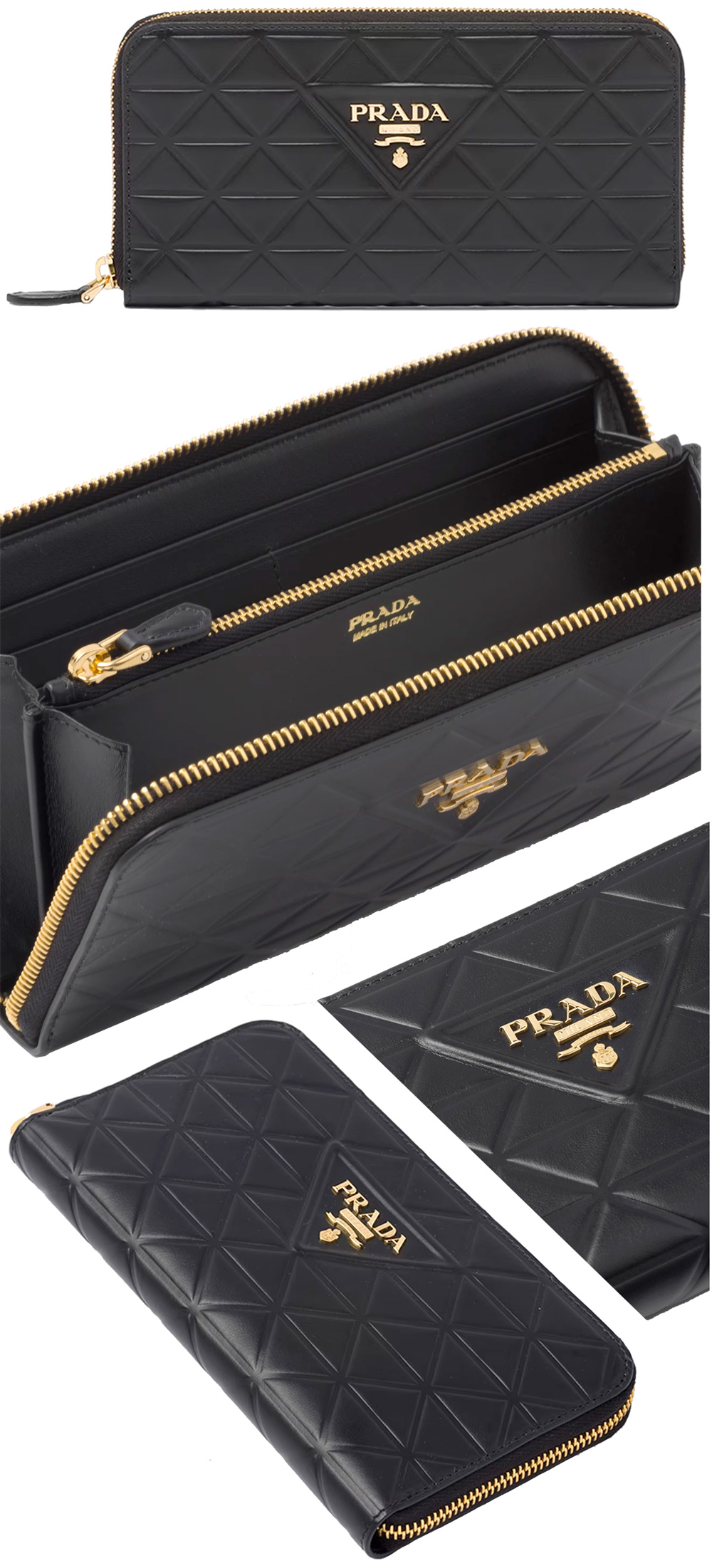 楽天市場】プラダ PRADA小銭入れ付きラウンドファスナー長財布三角ロゴ