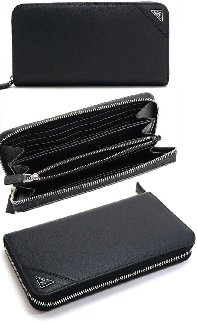 楽天市場】プラダ PRADA小銭入れ付きラウンドファスナー長財布三角ロゴ
