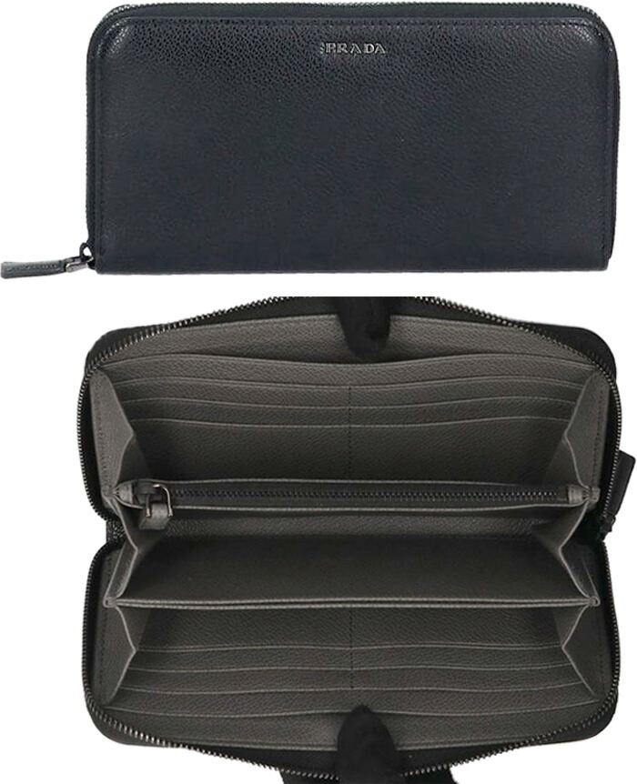 楽天市場】プラダ PRADA小銭入れ付きラウンドファスナー長財布三角ロゴ